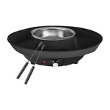 Maxbell Electric Fondue Pot Set EU Plug Kitchen Gadgets for Dippings Entrees Candies Black