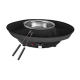Maxbell Electric Fondue Pot Set EU Plug Kitchen Gadgets for Dippings Entrees Candies Black