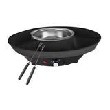 Maxbell Electric Fondue Pot Set EU Plug Kitchen Gadgets for Dippings Entrees Candies Black