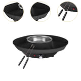 Maxbell Electric Fondue Pot Set EU Plug Kitchen Gadgets for Dippings Entrees Candies Black