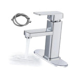 Maxbell Waterfall Bathroom Sink Tap Mixer Bathroom Faucet for Sink Farmhouse Silver