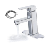 Maxbell Waterfall Bathroom Sink Tap Mixer Bathroom Faucet for Sink Farmhouse Silver