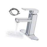 Maxbell Waterfall Bathroom Sink Tap Mixer Bathroom Faucet for Sink Farmhouse Silver