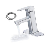 Maxbell Waterfall Bathroom Sink Tap Mixer Bathroom Faucet for Sink Farmhouse Silver