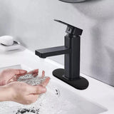 Maxbell Waterfall Bathroom Sink Tap Mixer Bathroom Faucet for Sink Farmhouse Black