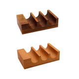 Maxbell Wood Sushi Tacos Holder Decor Display Stand for Food Themed Party Restaurant Deep Brown