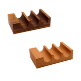 Maxbell Wood Sushi Tacos Holder Decor Display Stand for Food Themed Party Restaurant Deep Brown