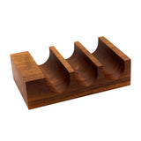 Maxbell Wood Sushi Tacos Holder Decor Display Stand for Food Themed Party Restaurant Deep Brown