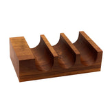 Maxbell Wood Sushi Tacos Holder Decor Display Stand for Food Themed Party Restaurant Deep Brown