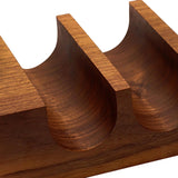 Maxbell Wood Sushi Tacos Holder Decor Display Stand for Food Themed Party Restaurant Deep Brown