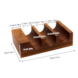 Maxbell Wood Sushi Tacos Holder Decor Display Stand for Food Themed Party Restaurant Deep Brown