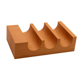 Maxbell Wood Sushi Tacos Holder Decor Display Stand for Food Themed Party Restaurant Light Brown
