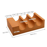 Maxbell Wood Sushi Tacos Holder Decor Display Stand for Food Themed Party Restaurant Light Brown