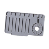 Maxbell Drain Tray Waterproof Accessories Silicone Countertop Sturdy Sink Drying Mat Gray