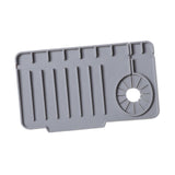Maxbell Drain Tray Waterproof Accessories Silicone Countertop Sturdy Sink Drying Mat Gray