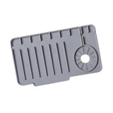 Maxbell Drain Tray Waterproof Accessories Silicone Countertop Sturdy Sink Drying Mat Gray