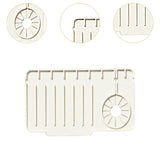 Maxbell Drain Tray Waterproof Accessories Silicone Countertop Sturdy Sink Drying Mat White