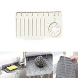 Maxbell Drain Tray Waterproof Accessories Silicone Countertop Sturdy Sink Drying Mat White