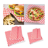 Maxbell 100Pcs Deli Paper Sheets Resistant Square for Cake Hamburgers Cookies