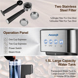 Maxbell Italian Drip Coffee Machine Semi Automatic Coffee Maker for Hotel EU Adapter
