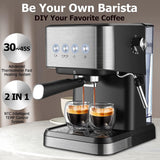 Maxbell Italian Drip Coffee Machine Semi Automatic Coffee Maker for Hotel EU Adapter