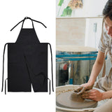 Maxbell Pottery Apron Simple Ceramic Clay Apron for Potters DIY Ceramic Sculpture Black
