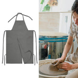 Maxbell Pottery Apron Simple Ceramic Clay Apron for Potters DIY Ceramic Sculpture Gray