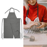 Maxbell Pottery Apron Simple Ceramic Clay Apron for Potters DIY Ceramic Sculpture Gray