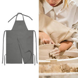 Maxbell Pottery Apron Simple Ceramic Clay Apron for Potters DIY Ceramic Sculpture Gray