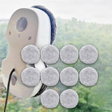 Maxbell 10Pcs Replacement Pads for Window Cleaning Robot Universal Microfiber Cloth Plush Texture