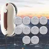 Maxbell 10Pcs Replacement Pads for Window Cleaning Robot Universal Microfiber Cloth Plush Texture