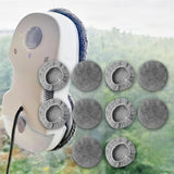 Maxbell 10Pcs Replacement Pads for Window Cleaning Robot Universal Microfiber Cloth Fleece Texture