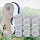 Maxbell 12Pcs Replacement Pads for Window Cleaning Robot Window Cleaner Accessory Plush Texture