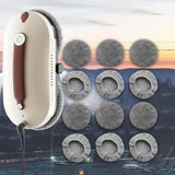 Maxbell 12Pcs Replacement Pads for Window Cleaning Robot Window Cleaner Accessory Fleece Texture