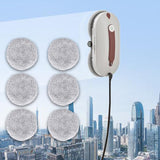 Maxbell 6Pcs Microfiber Cloth Glass Cleaner Robot Parts Window Vacuum Cleaner Pad Plush Texture