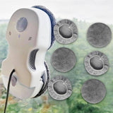 Maxbell 6Pcs Microfiber Cloth Glass Cleaner Robot Parts Window Vacuum Cleaner Pad Fleece Texture