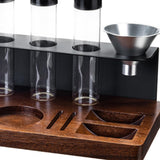 Maxbell Sealed Coffee Bean Cellars with Funnel Space Saving Tools Display Stand Rack