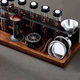 Maxbell Sealed Coffee Bean Cellars with Funnel Space Saving Tools Display Stand Rack