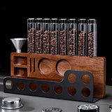 Maxbell Sealed Coffee Bean Cellars with Funnel Space Saving Tools Display Stand Rack