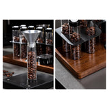 Maxbell Sealed Coffee Bean Cellars with Funnel Space Saving Tools Display Stand Rack