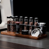 Maxbell Sealed Coffee Bean Cellars with Funnel Space Saving Tools Display Stand Rack