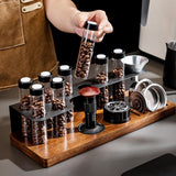 Maxbell Sealed Coffee Bean Cellars with Funnel Space Saving Tools Display Stand Rack