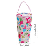 Maxbell Insulated Iced Coffee Cup Sleeve Beverage Holder for Hiking Traveling Picnic Pink