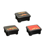 Maxbell Bento Box with Lid 750ml Rectangle Lunch Container for Sushi Catering Office Patterns A