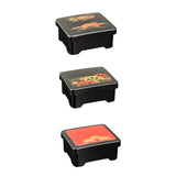 Maxbell Bento Box with Lid 750ml Rectangle Lunch Container for Sushi Catering Office Patterns A