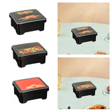 Maxbell Bento Box with Lid 750ml Rectangle Lunch Container for Sushi Catering Office Patterns A