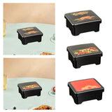 Maxbell Bento Box with Lid 750ml Rectangle Lunch Container for Sushi Catering Office Patterns A