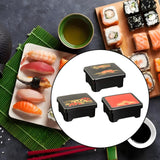 Maxbell Bento Box with Lid 750ml Rectangle Lunch Container for Sushi Catering Office Patterns A