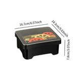 Maxbell Bento Box with Lid 750ml Rectangle Lunch Container for Sushi Catering Office Patterns A