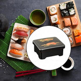 Maxbell Bento Box with Lid 750ml Rectangle Lunch Container for Sushi Catering Office Patterns B